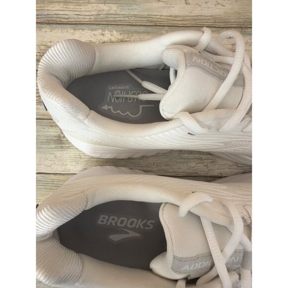Brooks Addiction Walker 2 Women's White Leather Walking Shoes Lace-Up Sz 11 NIB - Picture 6 of 14
